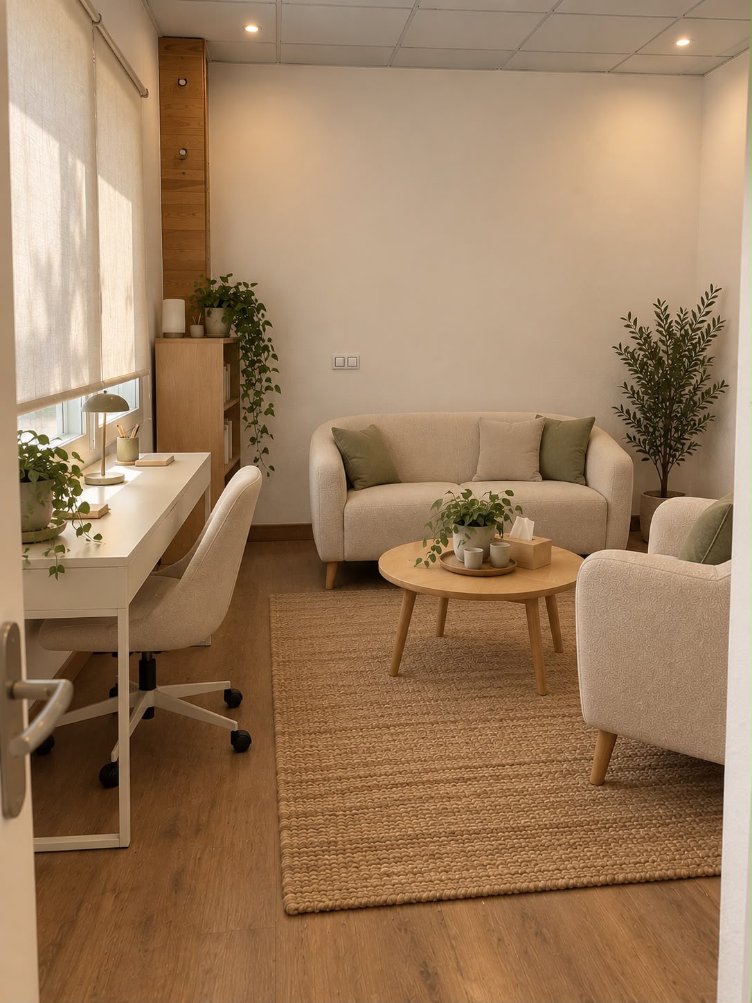 Espacio de consulta cálido y acogedor